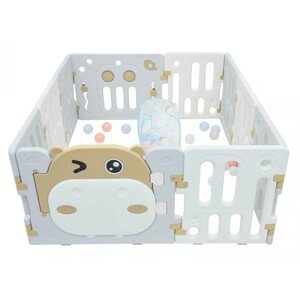 mamido Ohrádka pro děti Hipcio s míčky hnědá