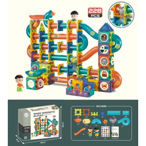 Mamido Mamido Magnetická stavebnice kuličková dráha 228 dílů XL
