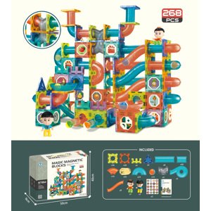 Mamido Mamido Magnetická stavebnice kuličková dráha 268 dílů XXL