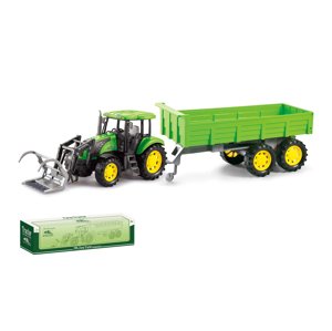 Mamido Mamido Traktor s vlečkou New farm 2025 zelený XXL