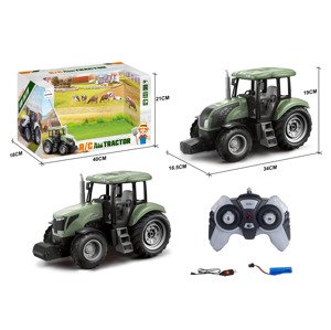 Mamido Mamido Traktor na dálkové ovládání 2,4 GHz se zvuky 34 cm XL zelený