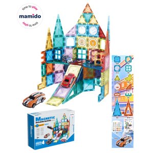 Mamido Mamido Magnetická stavebnice Car park 108 dílů, 2 autíčka
