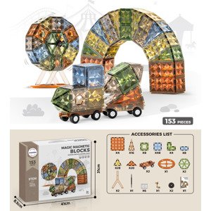 Mamido Mamido Magnetická stavebnice Magic Diamond Surface 153 dílů