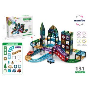 Mamido Mamido Magnetická stavebnice 131 dílů Závodní dráha s autíčky Castle Track