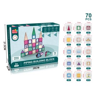 Mamido Mamido Magnetická stavebnice Piping building blocks 70 dílů