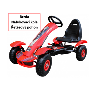 mamido Dětská šlapací motokára formule 01 červená ROZBALENO