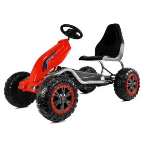 mamido Dětská šlapací motokára Monster červená POUŽITO