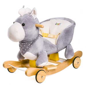 mamido Dřevěná houpací hračka s kolečky koník POUŽITO