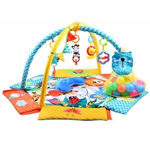 mamido Hrací deka s míčky, chrastítky a polštářekem