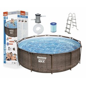 Bestway Bazén Bestway Steel Pro MAX 3,66 x 1 m hnědý