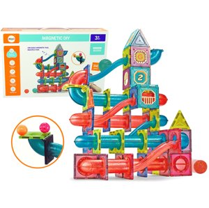 mamido Magnetická stavebnice kuličková dráha 3D 145 dílů