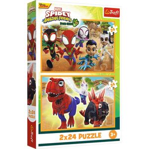 Trefl Puzzle 2x24 Spidey a dinosauři