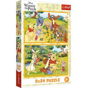 Trefl Puzzle 2x24 Medvídek Pú: Den na zahradě
