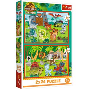 Trefl Puzzle 2x24 Jurský svět: Malí dinosauři