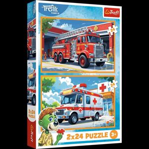 Trefl Puzzle 2x24 Pohrát si s Treflíky