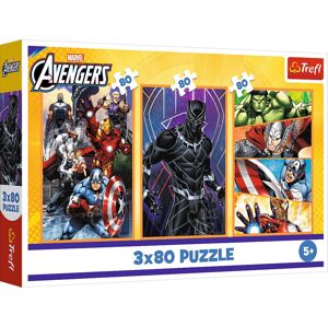 Trefl Puzzle 3x80 The Avengers: Dny plné akcí