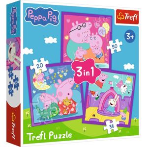Trefl Puzzle 3v1 Zvyky prasátka Peppy