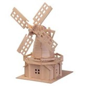 Woodcraft Dřevěné 3D puzzle větrný mlýn