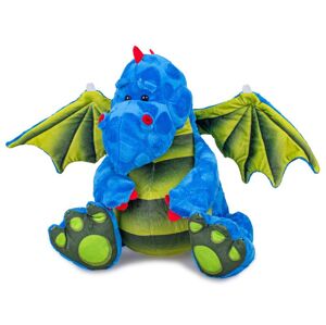 Mikro Drak plyšový 30cm modrý sedící