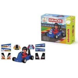 Efko Igráček Závodník - figurka s modrou motokárou