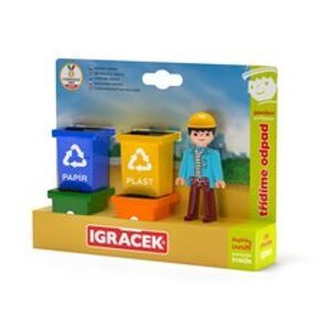 Efko Igráček Trio Třídíme odpad - figurka s popelnicemi