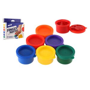 Teddies Barvy prstové 6 ks barev 30ml v krabičce 17x14,5x3cm