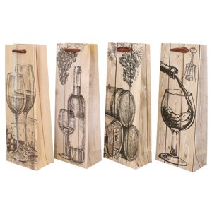 Dárková taška na láhev M 12x35x9cm Celorok