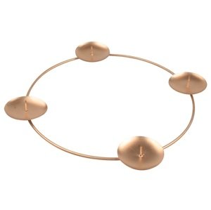 Svícen kovový s BODCI 28 cm zlatý