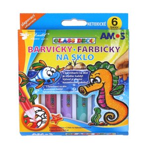Barvy na sklo 6 ks/10,5 ml