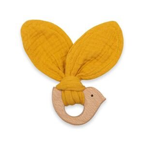 Kousátko s ptáčkem New Baby Bird mustard
