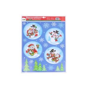 Dekorace okenní 41x29 cm Baňky VÁNOCE