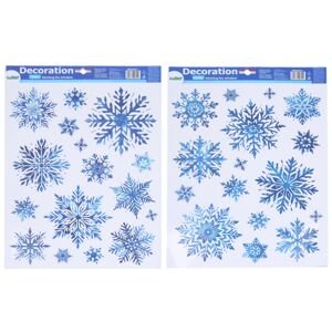 Dekorace okenní 41x29 cm Vločky VÁNOCE