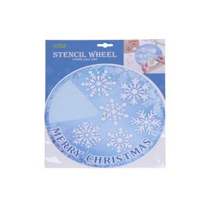 Dekorace ŠABLONA kolo na sníh 31,2x25,5 cm VÁNOCE
