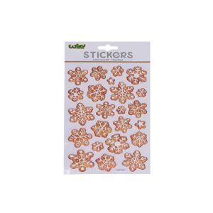 Nálepky POP UP 25x14,5 cm Vločky VÁNOCE