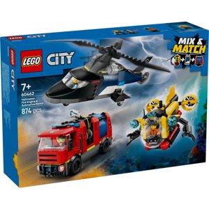 LEGO® City 60462 Remix: Helikoptéra, hasičský vůz a ponorka