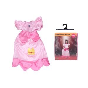 Set karneval - princezna růžová velikost M 110-120cm