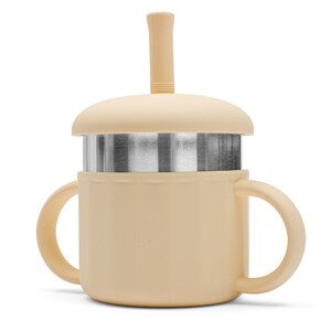 Hrneček silikonový 2v1 New Baby béžový