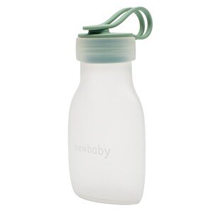 Lahvička na mléko silikonová New Baby zelená 15cm