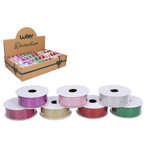 Stuha 2,5cmx2,7m dekor glitter