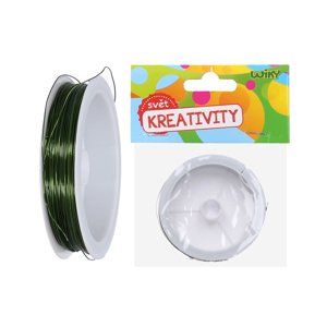 Vázací drátek dekorační zelený 0,4 mm, 30m