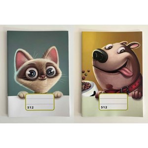 Sešit (512) A5 linkovaný, 10l, MIX