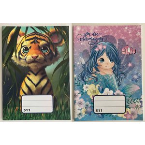 Sešit (511) A5 linkovaný, 10l, MIX