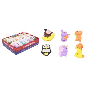 Guma mazací velký mix zvířátek