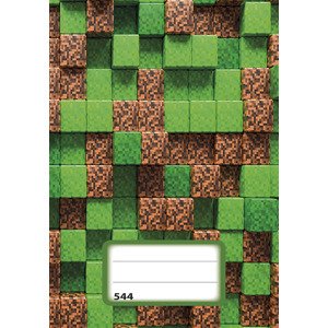 Sešit (544) A5 linkovaný, 40l, Pixel Cubes