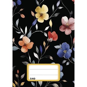 Sešit (540) A5 nelinkovaný, 40l, Květiny