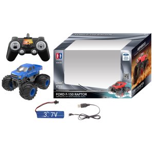 🌟 Ford F-150 Raptor Monster Truck plavací modrý RC na dálkové ovládání 20 cm