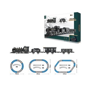 Vlak s kouřovými efekty set s dráhou 125x105 cm