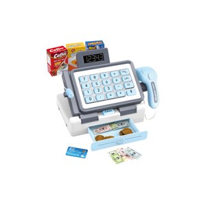 Pokladna s efekty modrá 25cm