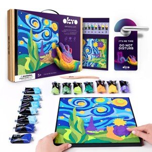 OKTO Malování hmotou podle čísel motiv "Malý princ noční obloha" 29x29 cm