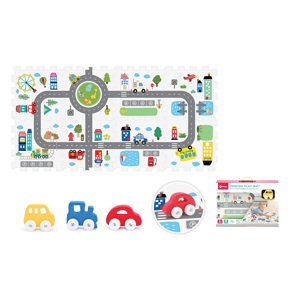 Měkké bloky s autíčkem město 8ks